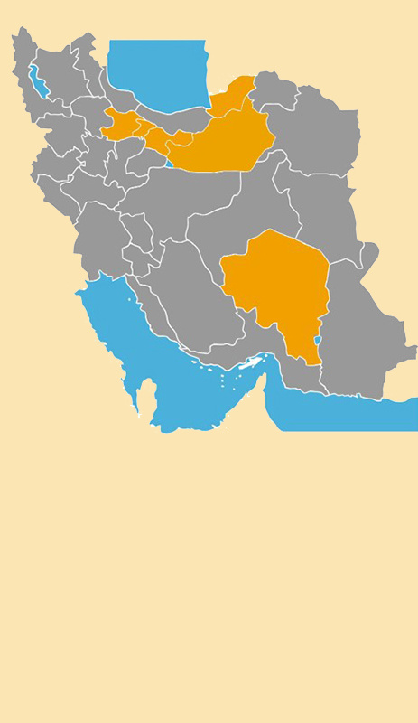 پراکندگی جغرافیایی اراضی، باغات، جنگل‌ها و بیابان‌ها
